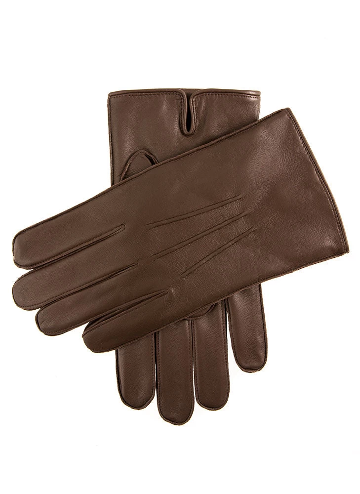 Men's Three-Point Fleece-Lined Leather Gloves 1 Men's Three-Point Fleece-Lined Leather Gloves