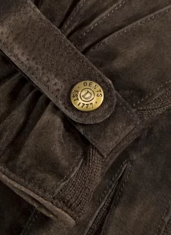 Men's Three-Point Fleece-Lined Suede Gloves -Fashion Accessories Shop 5 1617 20brown 202