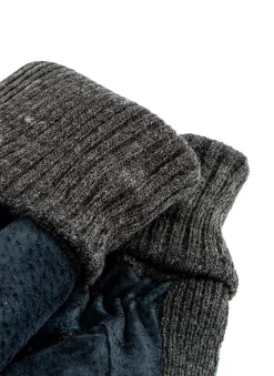 Men's Three-Point Fleece-Lined Suede Gloves With Knitted Cuffs -Fashion Accessories Shop 5 1629 1 copy