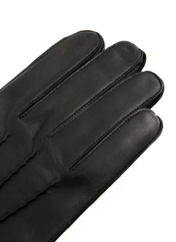 Men's Three-Point Lined Leather Gloves -Fashion Accessories Shop 5 1700 black 2 a092d504 78b1 4a83 9fda 84179b328943