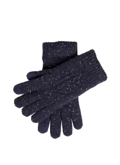 Men’s Touchscreen Cable Knit Gloves With Marl Yarn -Fashion Accessories Shop 5 4584 Navy