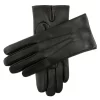 Men's Three-Point Cashmere-Lined Leather Gloves