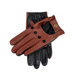 Men's Touchscreen Leather Driving Gloves -Fashion Accessories Shop 5 9200 English Tan Black