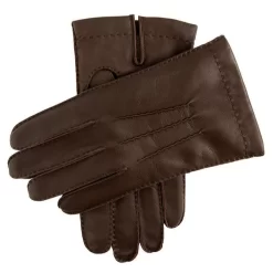 Men's Touchscreen Handsewn Three-Point Cashmere-Lined Leather Gloves -Fashion Accessories Shop 5 9201 Brown 1199007e 8c25 43fc b53f f62c81abf7c0