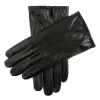 Men's Touchscreen Three-Point Fleece-Lined Shorter Finger Leather Gloves