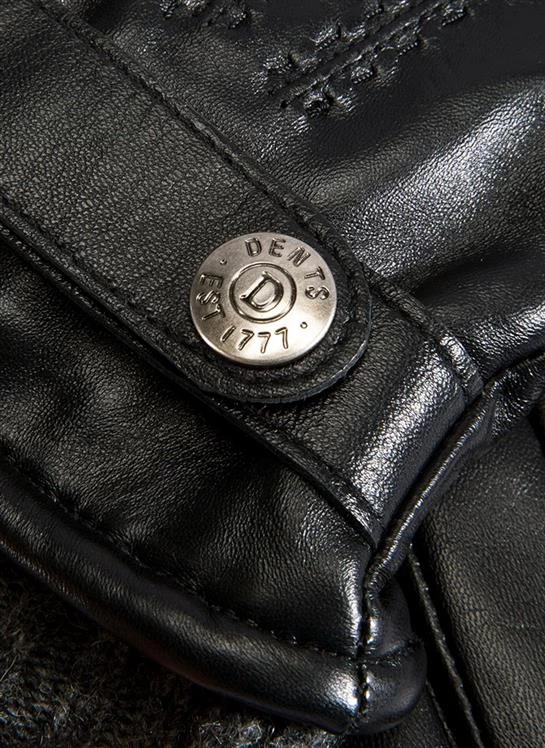 Men's Touchscreen Three-Point Wool Blend-Lined Leather Gloves 4 Men's Touchscreen Three-Point Wool Blend-Lined Leather Gloves - Image 4