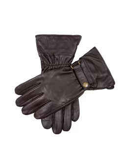 Men’s Touchscreen Water-Resistant Lined Goatskin Leather Gauntlet Gloves