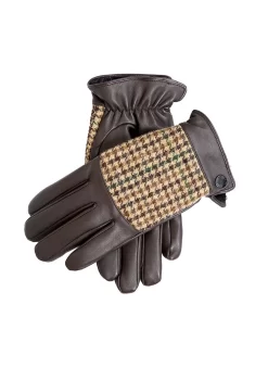 Men's Faux Fur-Lined Abraham Moon Dogtooth Tweed And Leather Gloves 15 Men's Faux Fur-Lined Abraham Moon Dogtooth Tweed And Leather Gloves -Fashion Accessories Shop 5 9308Brown