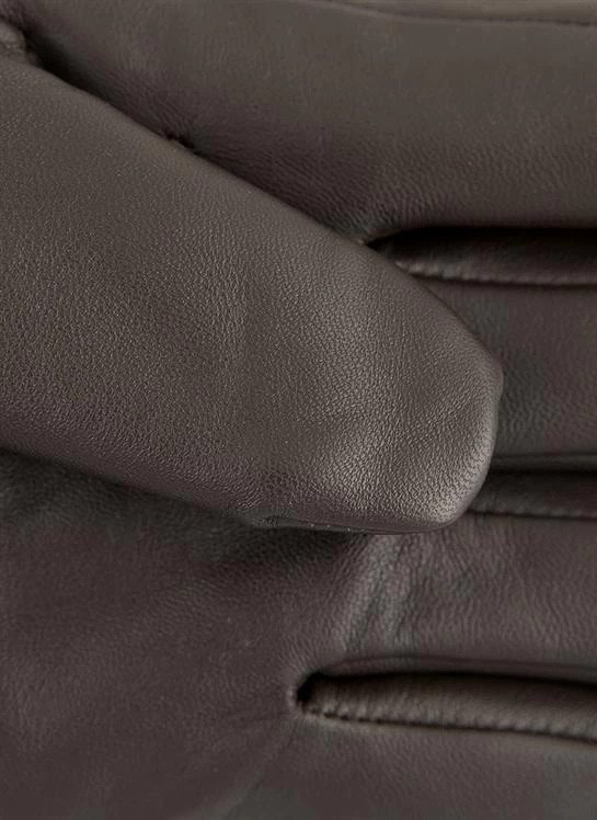 Men's Faux Fur-Lined Abraham Moon Dogtooth Tweed And Leather Gloves 4 Men's Faux Fur-Lined Abraham Moon Dogtooth Tweed And Leather Gloves - Image 4