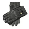 Men’s Touchscreen Lined Leather Gloves With Stitch Detail