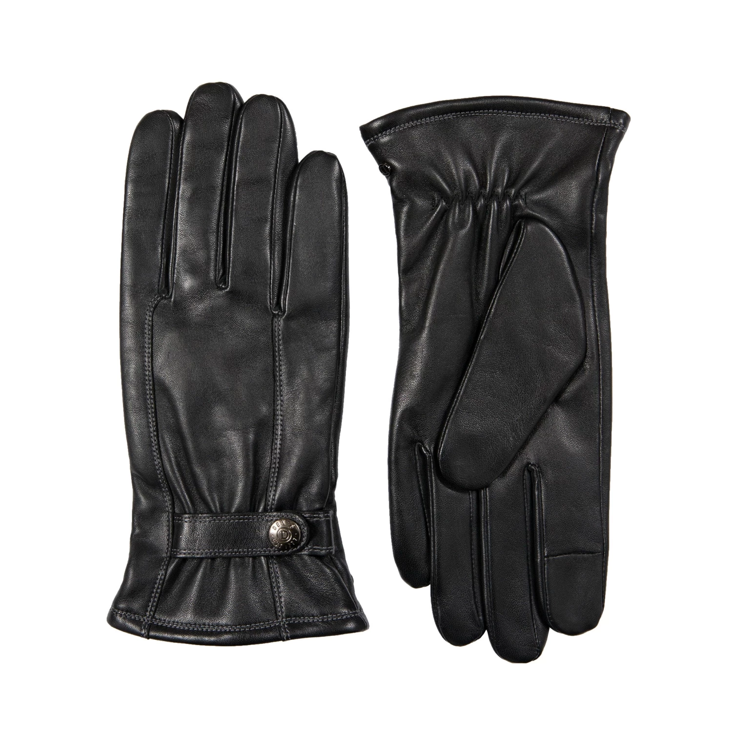 Men’s Touchscreen Lined Leather Gloves With Contrast Stitching 14 Men’s Touchscreen Lined Leather Gloves With Contrast Stitching - Image 14