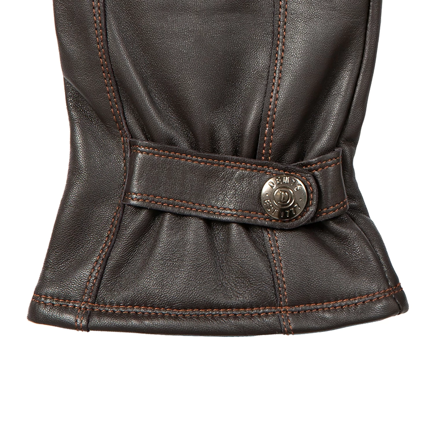 Men’s Touchscreen Lined Leather Gloves With Contrast Stitching 7 Men’s Touchscreen Lined Leather Gloves With Contrast Stitching - Image 7