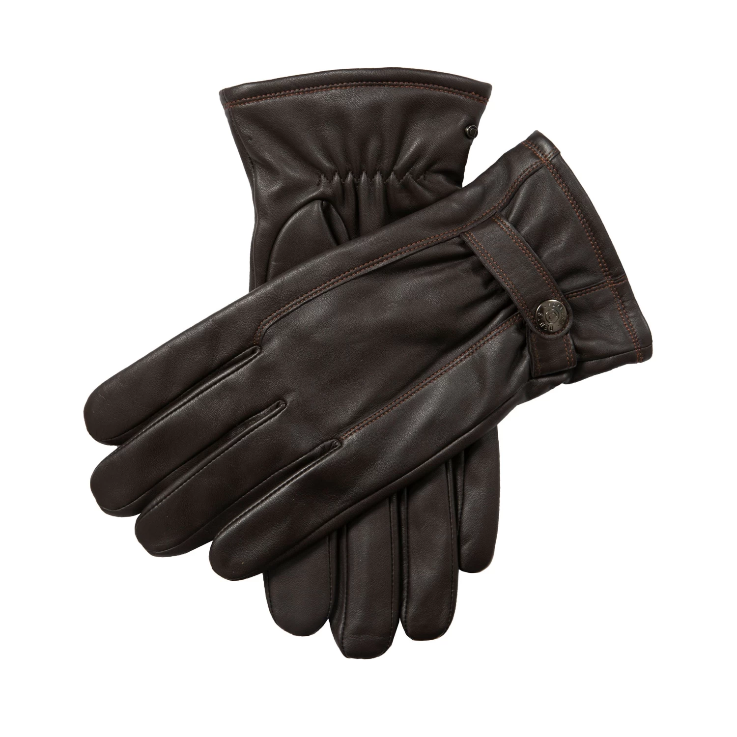 Men’s Touchscreen Lined Leather Gloves With Contrast Stitching 1 Men’s Touchscreen Lined Leather Gloves With Contrast Stitching