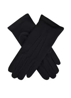 Women's Three-Point Cotton Gloves -Fashion Accessories Shop 6 2043 Black
