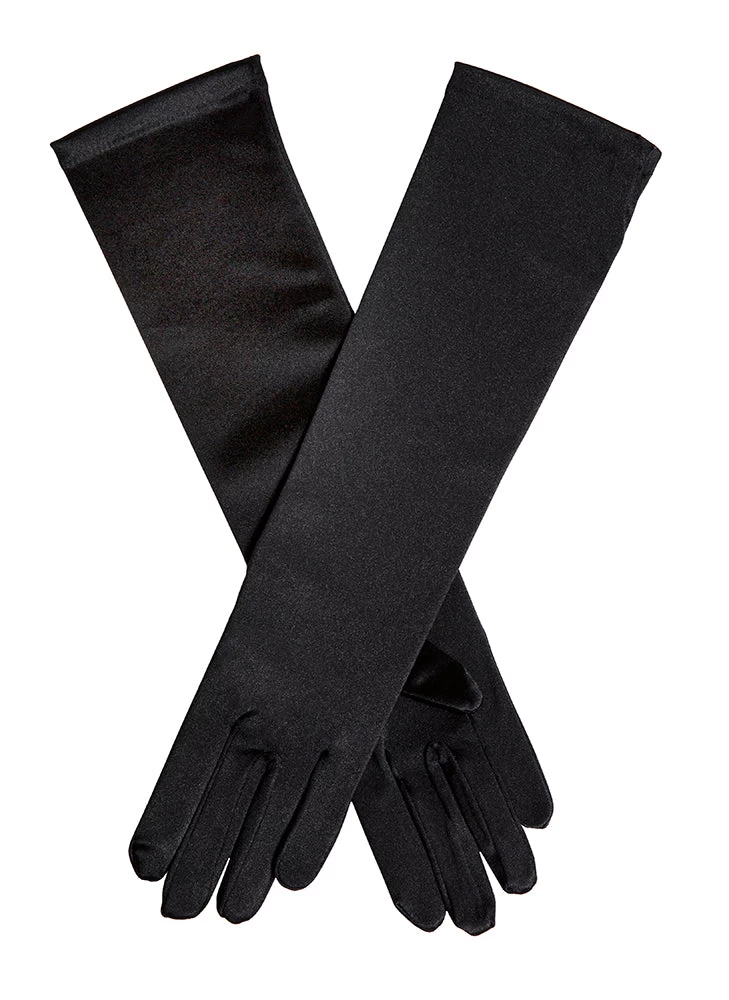 Women's Long Below-Elbow Satin Gloves 3 Women's Long Below-Elbow Satin Gloves - Image 3