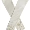 Women's Long Below-Elbow Satin Gloves