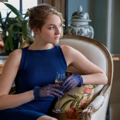 Women's Cotton Crochet Gloves -Fashion Accessories Shop 6 2114Navy 74eed578 f184 43f0 853c 925d3d913690