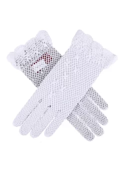 Women's Cotton Crochet Gloves -Fashion Accessories Shop 6 2114White