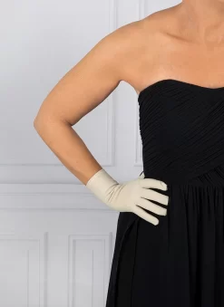 Women's Three-Point Matt Satin Gloves -Fashion Accessories Shop 6 2119 shantung