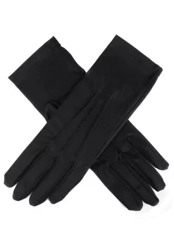 Women's Three-Point Matt Satin Gloves -Fashion Accessories Shop 6 2119Black
