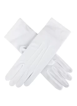 Women's Three-Point Matt Satin Gloves -Fashion Accessories Shop 6 2119Ivory