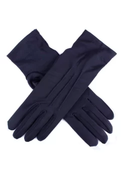 Women's Three-Point Matt Satin Gloves -Fashion Accessories Shop 6 2119Navy