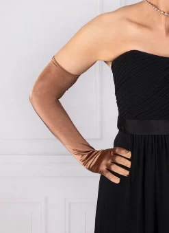 Women's Long Opera Satin Gloves -Fashion Accessories Shop 6 2182 bronze 2 34cfd5d1 48f3 4049 958d 5a576a17c5ff