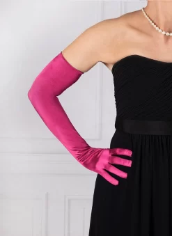 Women's Long Opera Satin Gloves -Fashion Accessories Shop 6 2182 fuchsia 2 19337fbc 6461 4396 9a4c 5b4526cc0992