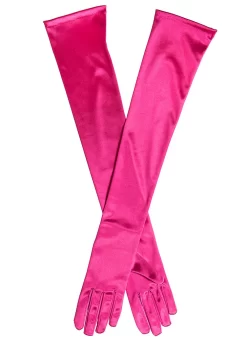 Women's Long Opera Satin Gloves -Fashion Accessories Shop 6 2182Fuchsia