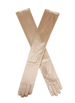 Women's Long Opera Satin Gloves -Fashion Accessories Shop 6 2182Gold