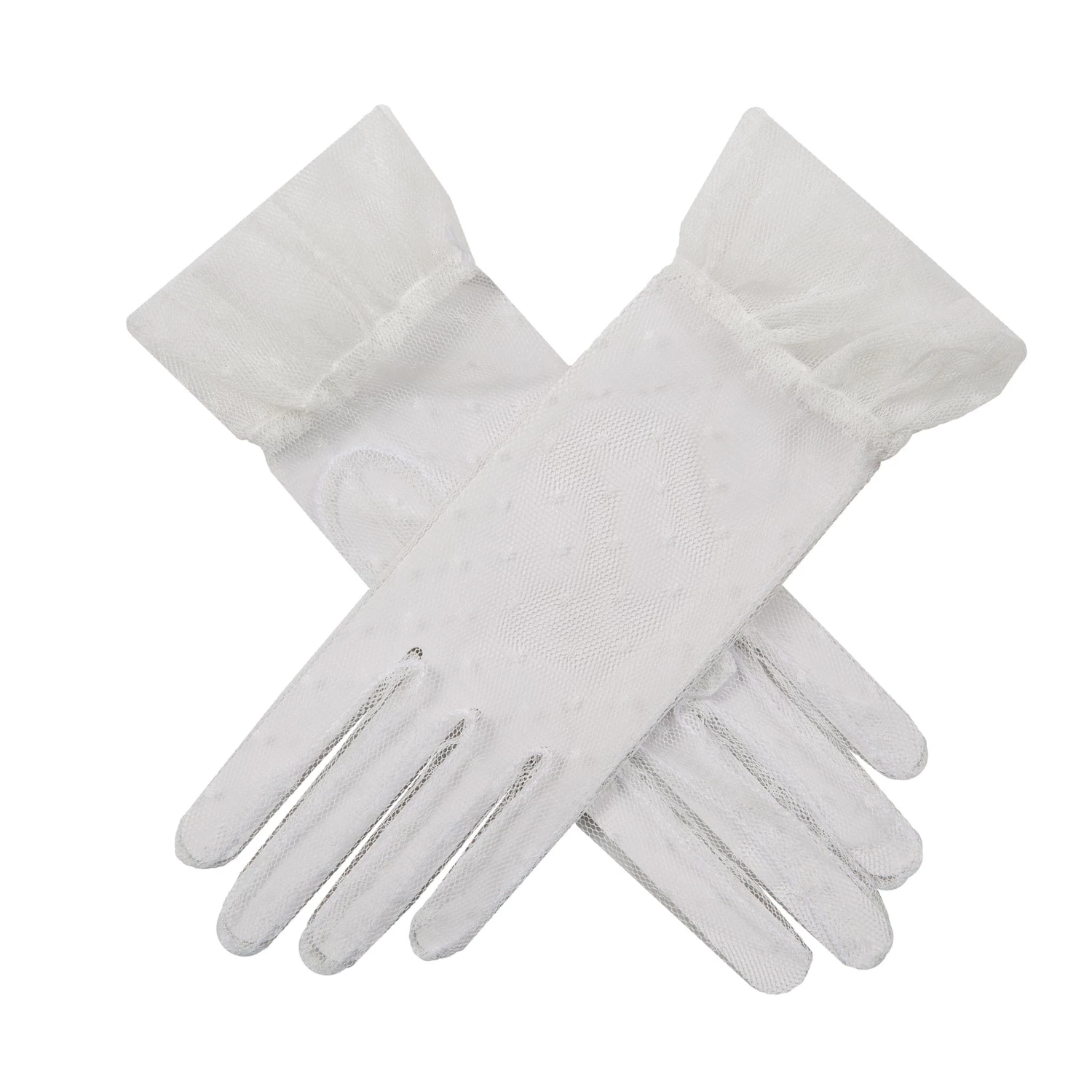 Women’s Tulle Gloves With Frilled Cuff 6 Women’s Tulle Gloves With Frilled Cuff - Image 6