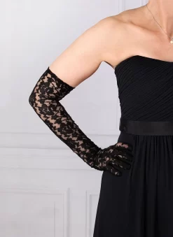 Women's Long Opera Lace Gloves 11 Women's Long Opera Lace Gloves -Fashion Accessories Shop 6 2268 black