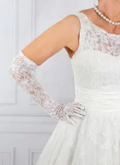 Women's Long Opera Lace Gloves 9 Women's Long Opera Lace Gloves -Fashion Accessories Shop 6 2268 white