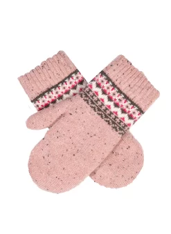 Womenâs Jacquard Fair Isle Knitted Mittens