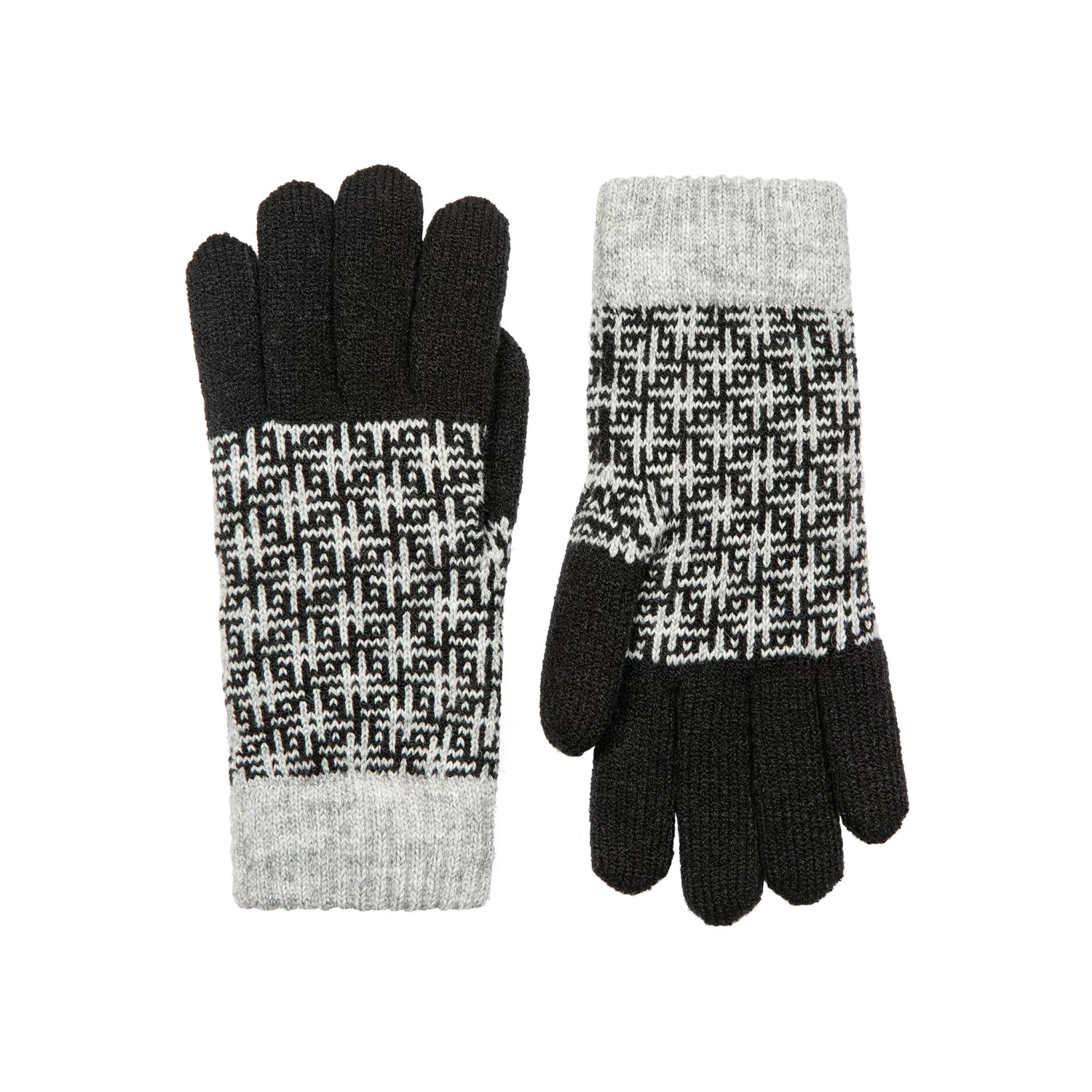 Women’s Jacquard Knitted Gloves With Hash Symbol Pattern 4 Women’s Jacquard Knitted Gloves With Hash Symbol Pattern - Image 4
