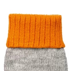 Women’s Two-Tone Fingerless Gloves With Mitten Flap -Fashion Accessories Shop 6 3276 Dove Grey Tangerine 5