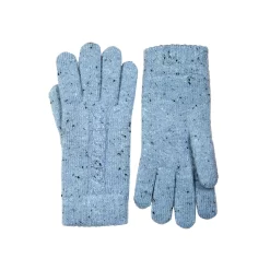 Women’s Cable Knit Gloves With Marl Yarn -Fashion Accessories Shop 6 3278 Corn Blue 1