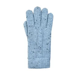 Women’s Cable Knit Gloves With Marl Yarn -Fashion Accessories Shop 6 3278 Corn Blue 2