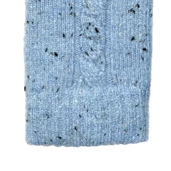 Women’s Cable Knit Gloves With Marl Yarn -Fashion Accessories Shop 6 3278 Corn Blue 4