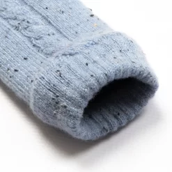 Women’s Cable Knit Gloves With Marl Yarn -Fashion Accessories Shop 6 3278 Corn Blue 8