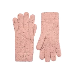 Women’s Cable Knit Gloves With Marl Yarn -Fashion Accessories Shop 6 3278 Powder Pink 1