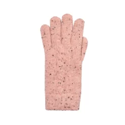 Women’s Cable Knit Gloves With Marl Yarn -Fashion Accessories Shop 6 3278 Powder Pink 2