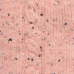 Women’s Cable Knit Gloves With Marl Yarn -Fashion Accessories Shop 6 3278 Powder Pink 7