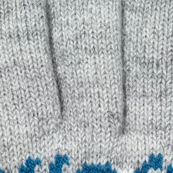 Women’s Jacquard Knitted Gloves With Rose Pattern -Fashion Accessories Shop 6 3281 Dove Grey 6