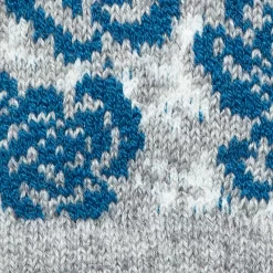 Women’s Jacquard Knitted Gloves With Rose Pattern -Fashion Accessories Shop 6 3281 Dove Grey 7