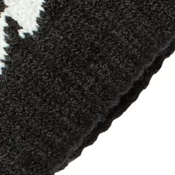 Women’s Jacquard Knitted Gloves With Dogtooth Pattern -Fashion Accessories Shop 6 3282 Black Winter White 9