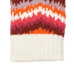 Women’s Jacquard Knitted Gloves With Contrasting Stripes -Fashion Accessories Shop 6 3283 Winter White 4