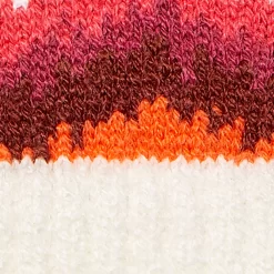 Women’s Jacquard Knitted Gloves With Contrasting Stripes -Fashion Accessories Shop 6 3283 Winter White 7