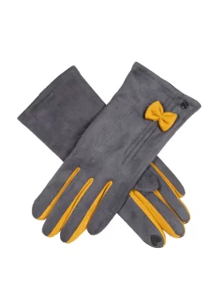 Women's Touchscreen Velour-Lined Faux Suede Gloves With Colour Contrast Details 6 Women's Touchscreen Velour-Lined Faux Suede Gloves With Colour Contrast Details -Fashion Accessories Shop 6 4262 Charcoal Ochre a1e0dac4 c8bc 4650 97df c98ae8ecaf99