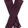 Women’s Touchscreen Long Below-Elbow Velour-Lined Faux Suede Gloves